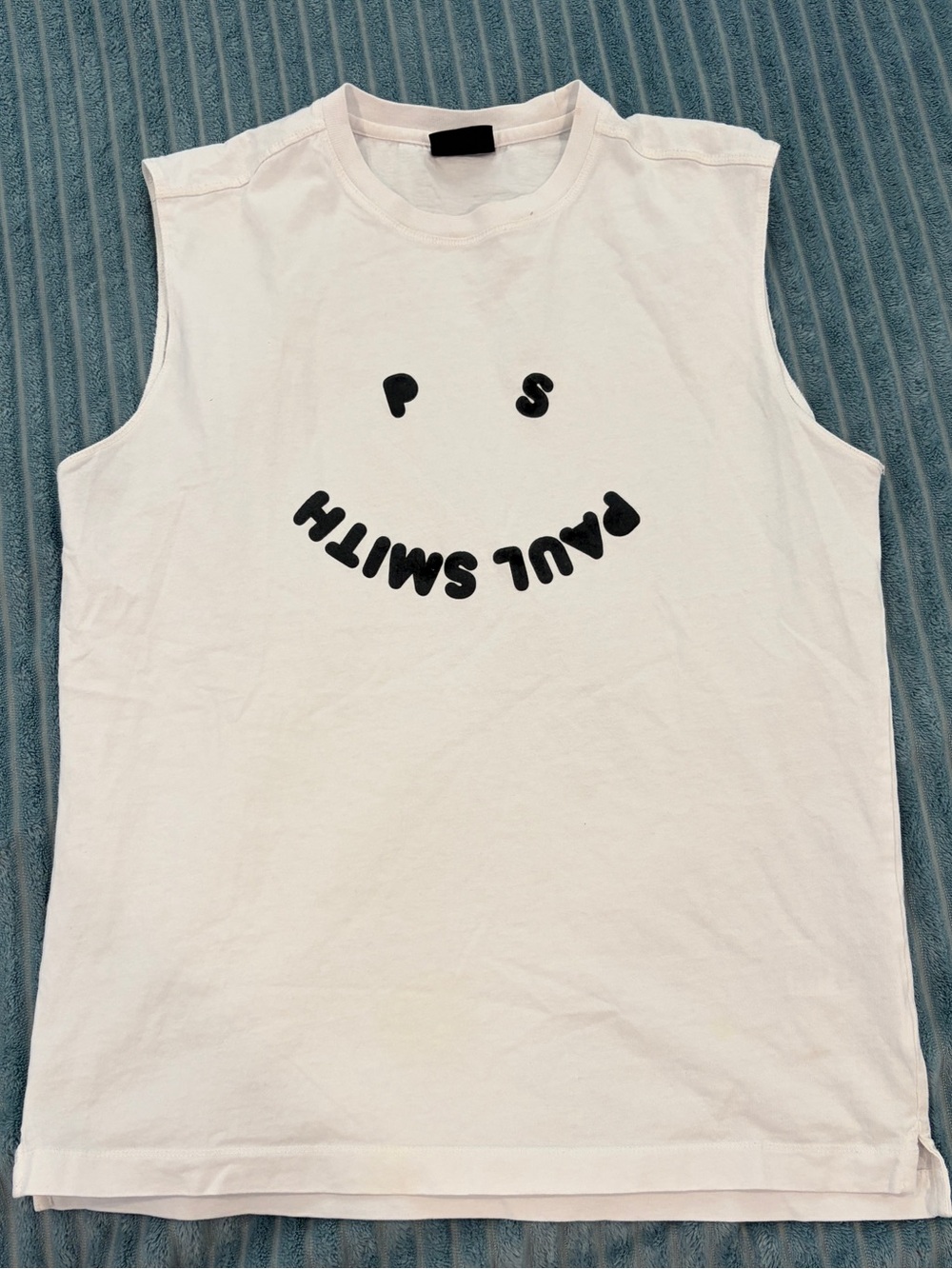 PS by Paul Smith "Happy" logo sleeveless graphic shirt